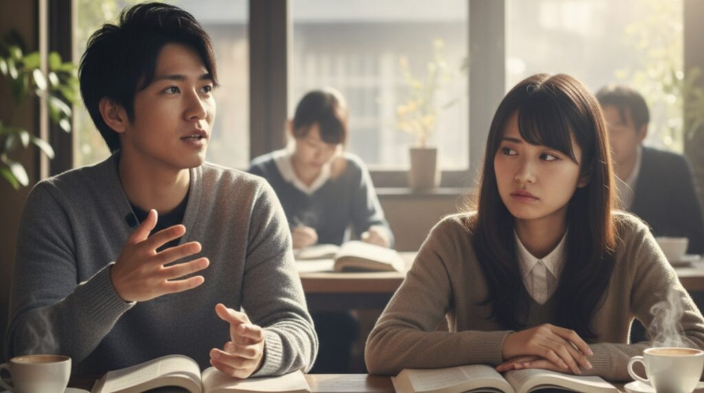 自分の話ばかりする相手は脈なしか