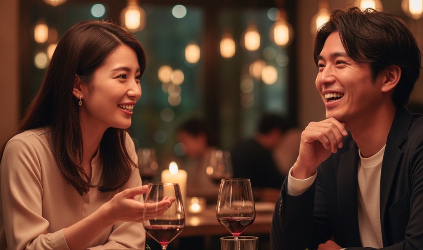 食事中に彼の心を掴む会話術